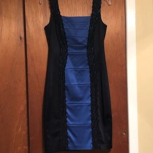 💙🖤Jax Blue & Black Lace Dress